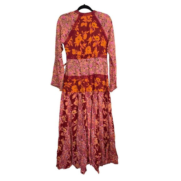 Free People $168 Tilda Wrap Boho Floral Maxi Dress Size Small NWT - Picture 12 of 12